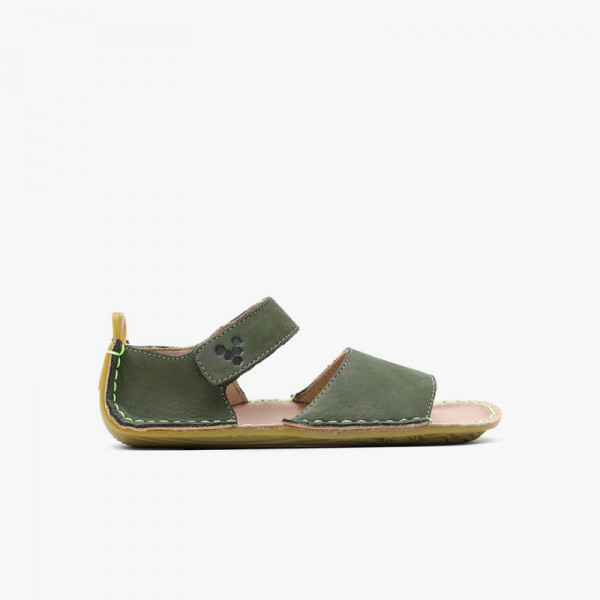 Vivobarefoot Ababa Leather Sandals Kids botanical Green